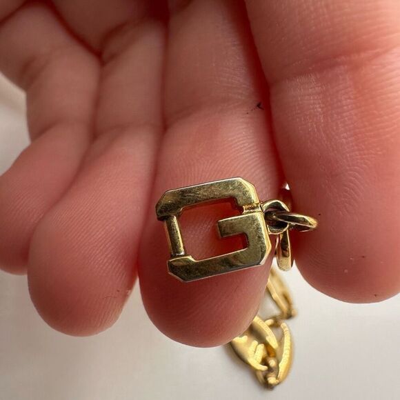 Givenchy Vintage Bracelet Gold Tone Anchor Chain - Picture 9 of 9